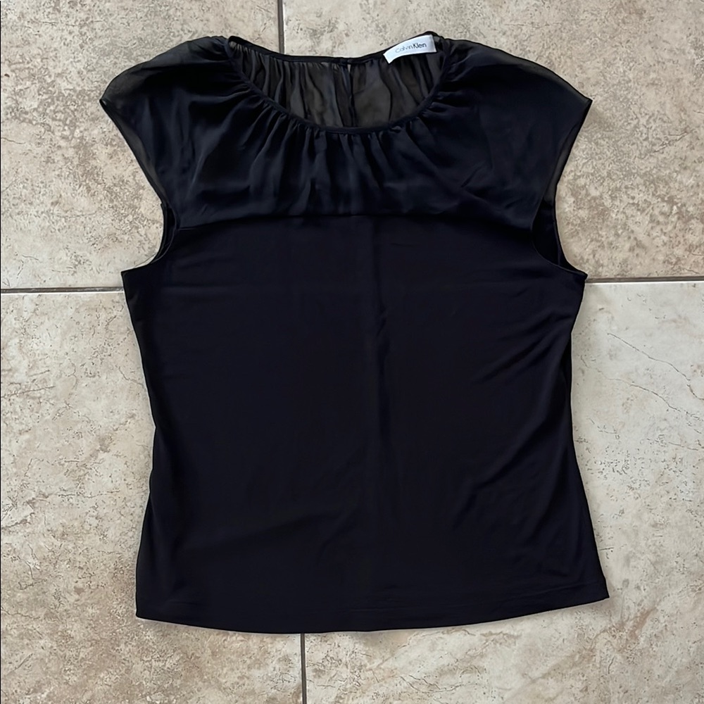 Calvin Klein- Elegant Black Women's Top